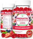 Lunakai EE.UU. Realizó vitaminas prenatales con ácido fólico de hierro - Delicious Pregnancy Gummies multivitamina para las mujeres, 60 cuenta