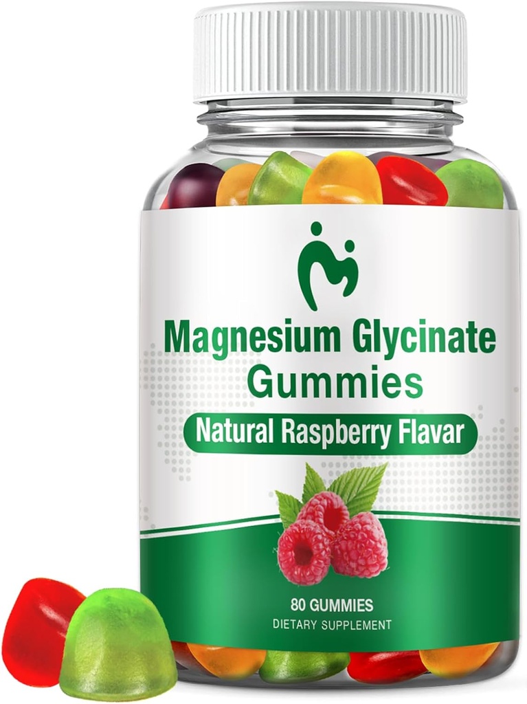 Magnesium Glycinate Gummies for Adults &amp; Kids, 1 Packs Calm Magnesium Gummies for Sleep, Magnesium Malate chewable 400mg, Stress &amp; Muscle Relief, Magnesium Potassium Supplement