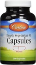 Carlson Labs Medium o Small Empty Veg Capsules, 200 Conde