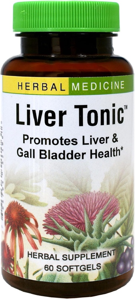 Herbs Etc. Liver Tonic - Suplemento de salud de la vesícula biliar con Fórmula de hierbas - Ayuda salud total del hígado con esteto de leche, Schisandra & Oregon Grape - Apoyo a un hígado saludable - 60 Softgels