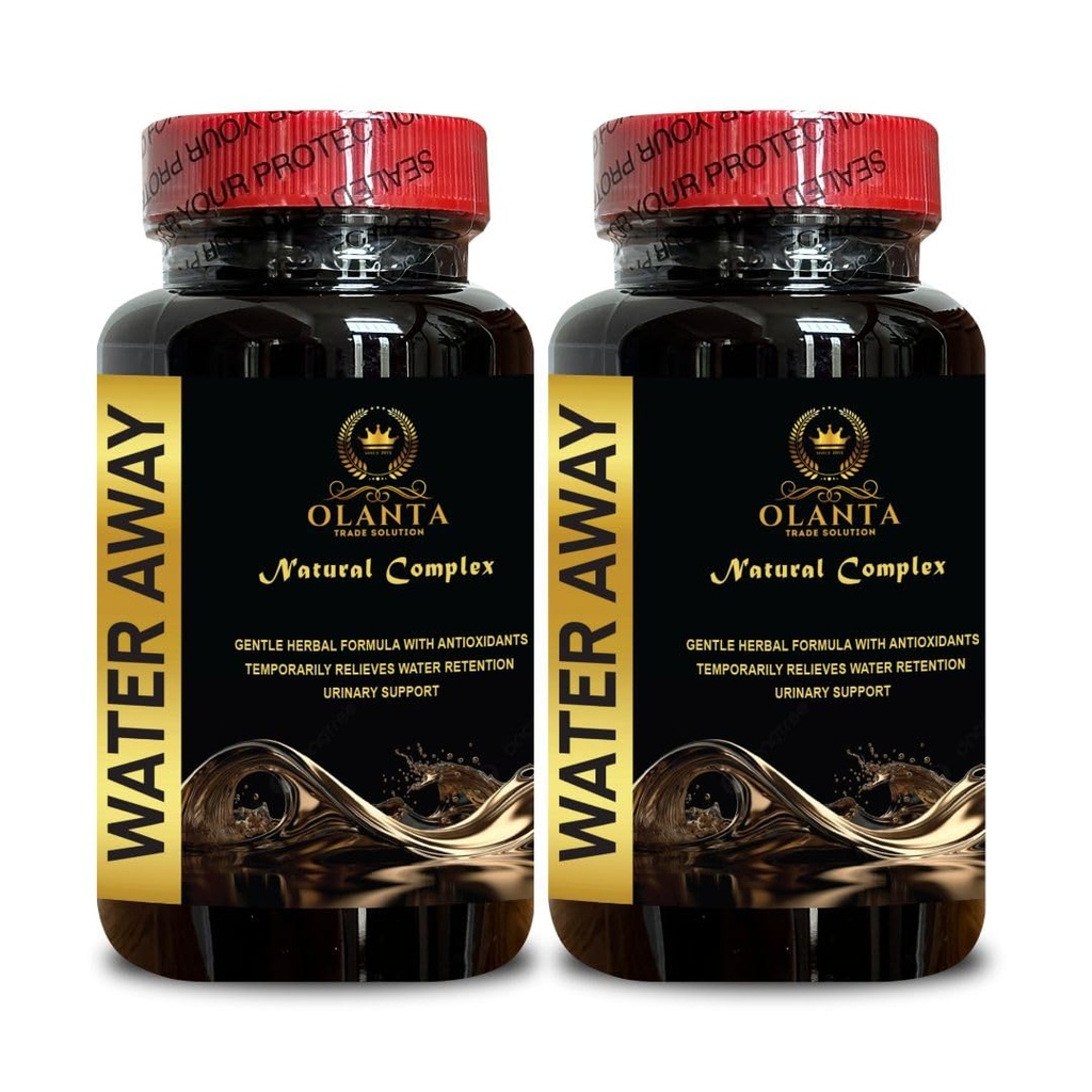 Píldoras de pérdida de agua genérica para ambos - Agua Away - Agua Acelerada Agua Away Píldoras para Mujeres y Hombres, Actuaciones rápidas, Agua Retención y Flushing, Agua Píldoras Caffeine Gratis - 2 Botellas