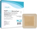MedVance TM Silicone - Bordered Silicone Adhesive Foam Dressing Size 4"x4" (2.7"x2.7" pad), Box of 5 dressings