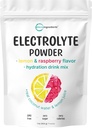 Micro Ingredientes Hidration Electrolyte Powder, 1 lb (69 Servings) Silencio Lemon Raspberry Flavor ← High Potassium (1,000mg) + Coconut Water & Real Lemon Juice Silencio No Sugar, Keto Friendly ← Non-GMO