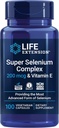 Complejo Super Selenio de Extensión de Vida, 200 mcg – 3 Formas de Selenio, Vitamina E – Salud Celular & Longevity Support – Gluten-Free, Non-GMO, Vegetariano, 1 Daily – 100 cápsulas