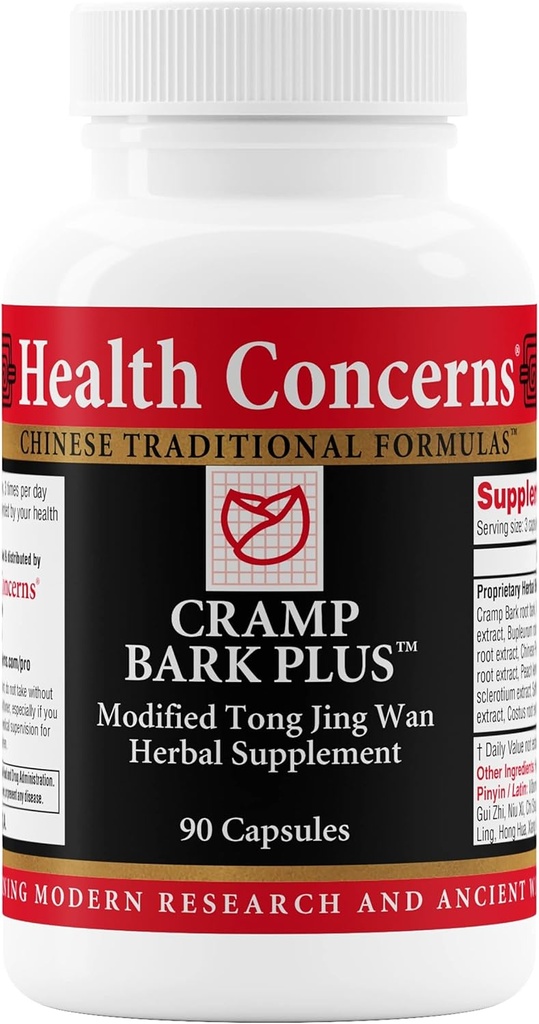 Preocupaciones de salud Cramp Bark Plus – Menstrual Cramp Relief & Hormonal Balance – Circulation Support – Dong Quai, Black Cohosh, Bupleurum " Chinese Herbs – Herbal Supplement for Women – 90 Capsules