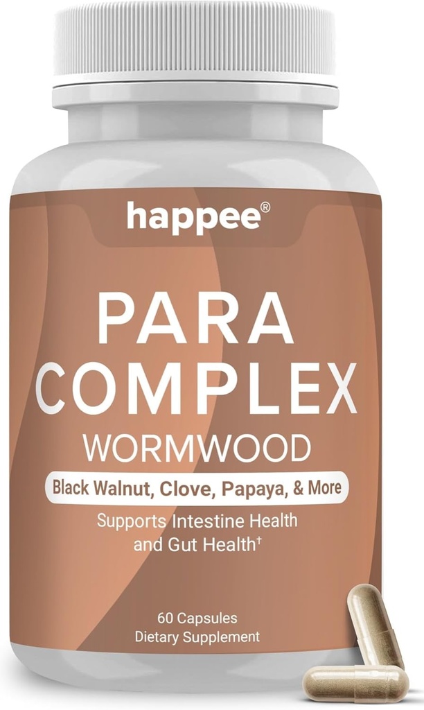 ParaComplex Intestinal Guard for Humans - para Purge Herbal Cleanse for Gut Health & Digestive Balance - with Wormwood, Black Walnut, Garlic &amp; Más - 60 cápsulas