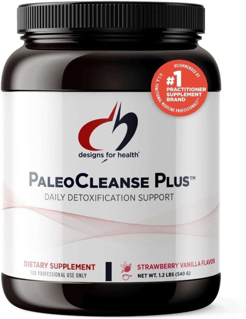 Diseños para PaleoCleanse Plus - Detox Powder con 18g Broth de hueso Proteína, Herbs antioxidantes, Vitaminas + Minerales - Smoothie Shake Drink Mix, Strawberry-Vanilla Flavor (15 Servimientos / 540g)