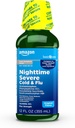 Cuidado básico Noche Tiempo oscuro frío " Flu líquido, original, 12 fl oz (Pack of 1)