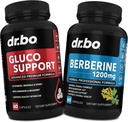 DR. BO Metabolismo Apoyo &amp; Beberine Suplemento Capsules - Metabolismo con vitamina Herbal Fórmula - 1200 mg Berberine HCL Suplemento para el apoyo metabólico saludable para hombres y mujeres