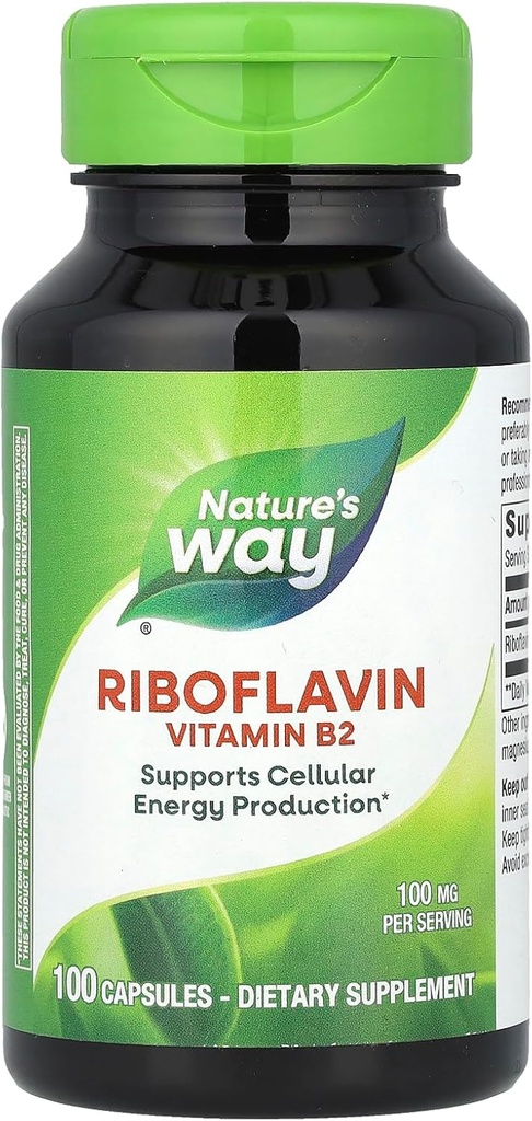 Camino de la Naturaleza Vitamina B2 100 mg Cápsulas, 2 pk