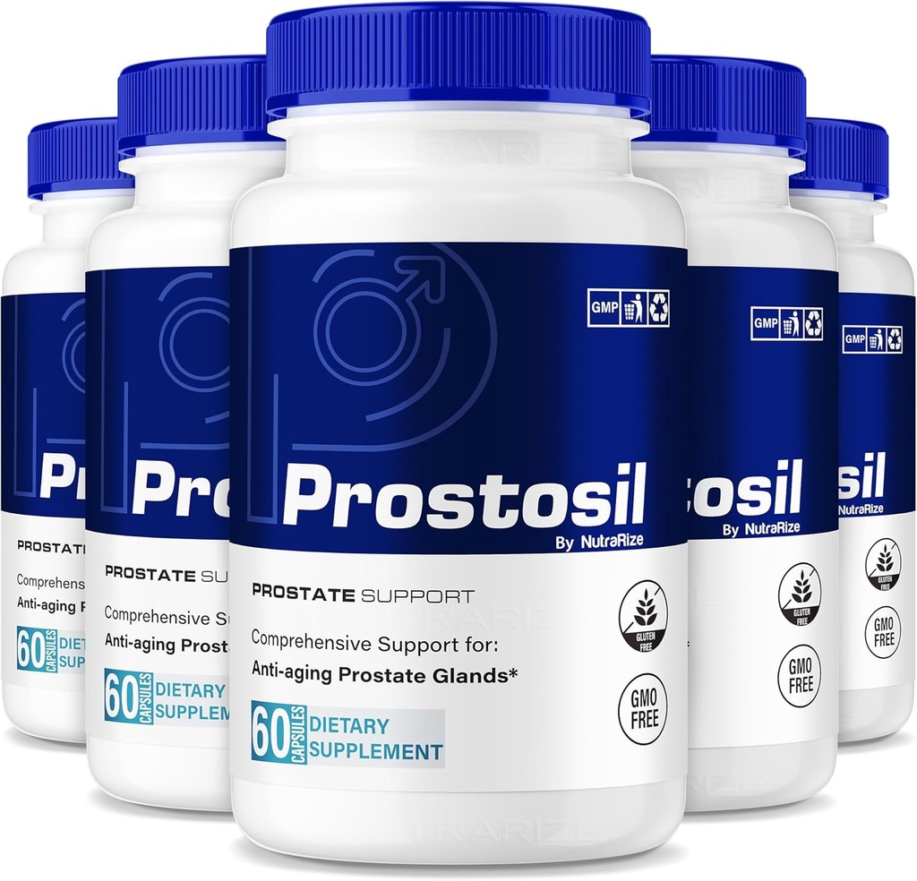 (5 Pack) Prostosil Capsules, All Natural Formula For Prostate Health Support, Maximum Strength Herbal Supplement for Control and General Health, Prosto sil Vitamin Pills Official Review (300 Capsules)