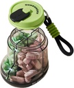 Pill Organizer, Portable Pill Dispenser, Vita-min Organizer, Travel Case for Medication and Supplement, Pill Sorter, Small Pill Holder Bottle with 4 Compartments