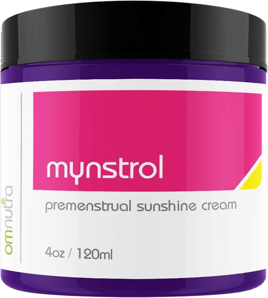 Mynstrol Period Cramp Relief - 4oz Menstrual Cramp Relief Cream  sometida Topical Magnesium Cream  Período Calefacción Pad para calambres Crema - OTC Muscle Relaxer Period Relief