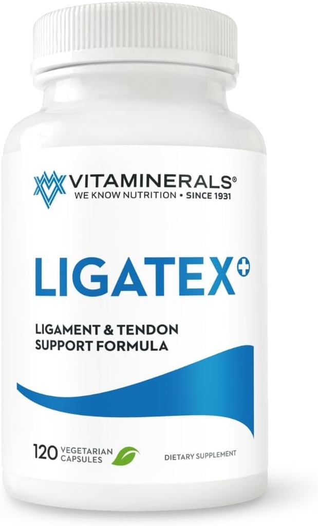 Vitaminerals® 18 Ligatex Plus TENIDO Ligament " Tendon Support* TENIDO Collagen I (Halalal) TEN Turmeric TEN Manganese TEN 120 Veggie Caps