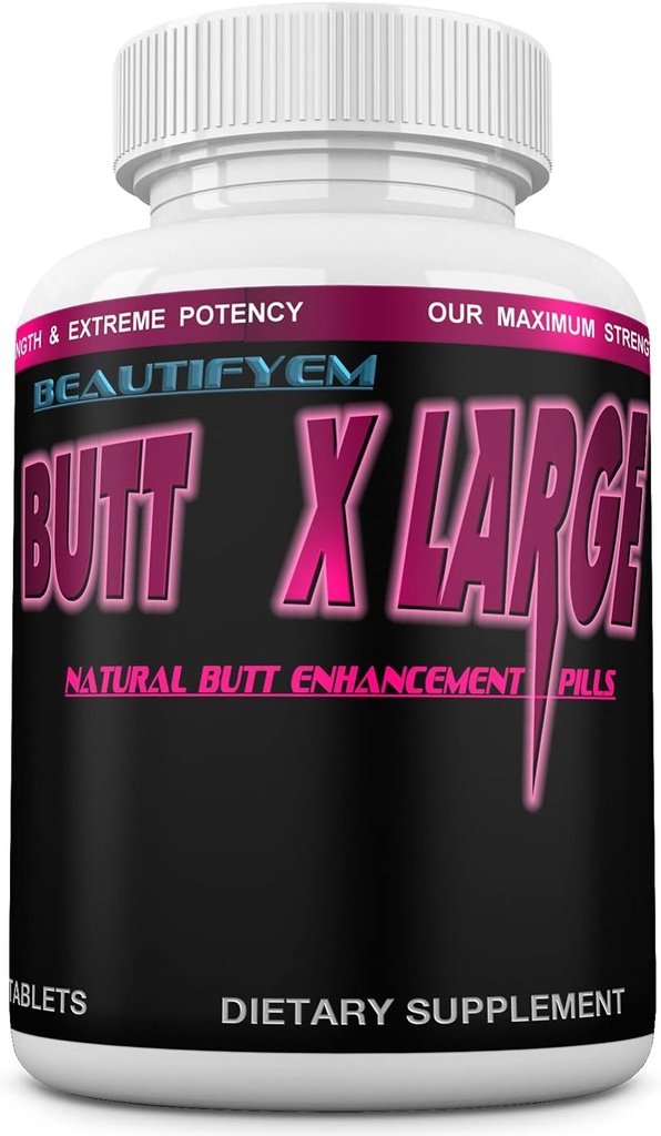 Butt X-Large Butt Ampliación, Booty Enhancement. Butt Enhancer Pills. Glutes más grandes naturales. Suministro de 1 mes