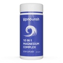 Suplemento Nourish Magnesium - 10 en 1 Complejo de Magnesio - Suplementos Minerales de Espectro Completo con Glycinate, Citrato, Taurate, Malate, Carbonato, Oxide y Más, 240 cápsulas Veganas