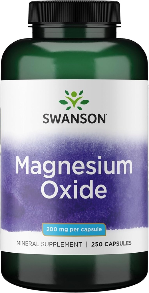 Swanson Magnesium 200 Milligrams 250 cápsulas