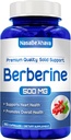 Easy Absorption Berberine Suplemento 500mg ← Herbal GLP-1 Suplemento de Apoyo Nutricional con Berberine 500mg  Ayuda Asistencia Estilo de vida saludable Silencio Made in The USA in cGMP Facilities (180 Day Supply)