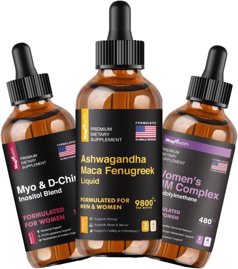 Trio esencial de bienestar de las mujeres: Balance, Boost y Nourish