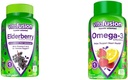 Vitafusion Elderberry Gummy Vitaminas 90ct &amp; Omega-3 Gummy Vitaminas Berry Lemonade Flavored 120ct