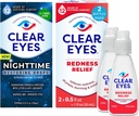 Bundle of Clear Eyes Nighttime Restoring Eyes Drops, Nighttime Relief Dry Eye Drops, 0.5 Fl Oz + Clear Eyes Redness Relief Eye Drops, 0.5 oz, Dual Pack