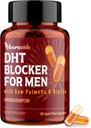 DHT Blocker para Hombres Silenciosos Suplemento de Crecimiento del Pelo con Saw Palmetto & Biotin - Vitaminas de Crecimiento del Pelo - Peluquería Profecía - Suplementos de Pérdida del Pelo Líquido - Pérdida Herbal Propietario (90 Cápsulas)