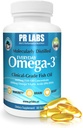 PR Labs - Todos los días Omega-3 Suplemento de aceite de pescado de grado clínico para los hombres - promueve el corazón, el cerebro, el inmune y el apoyo conjunto - Fuente sostenible y Destilado molecular - 1800 mg EPA y DHA - 1 Pack