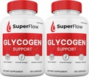 (2 Pack) Super Flow Blood Support Capsules, SuperFlow Glycogen Pills All Natural Supplement, 2-Month Supply.