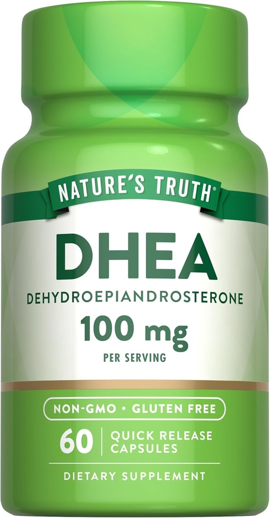 Nature's Truth DHEA | 100mg | 60 Capsules | Non-GMO & Gluten Free Supplement