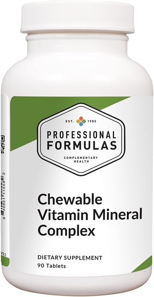 Fórmulas Profesionales Complejo de Vitamina Mineral Chewable – Vitaminas esenciales " minerales en una gran degustación de miel de sabor comprimido masticable para su uso como suplemento diario* – Gluten Free, 90 tabletas