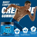Cretina Monohydrate Gummies for Men &amp; Women-5g of Creatine Monohydrate per Serving- Help Increase Strength and Build Muscle,Sugar Free,Vegan,Blueberry Flavor, 120 Conde