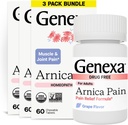 Genexa Arnica Tablets for Pain Relief Fórmula ¦ Alleviate Muscle & Joint Pain, Soreness, & Stiffness ← Delicious Organic Grape Flavor ← Homeopathic Remedy Made Clean TEN 300 Chewable Tablets (3 Pack)