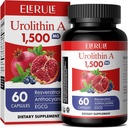 Urolithin A Supplement 1000 mg Plus Trans-Resveratrol, Anthocyanins, Green Tea,Promoting Healthy Aging,Supports Cellular and Energy for Men &amp; Women, 60 cápsulas