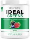 NutraOne Ideal Verdes Antioxidante y Nutrient-Rich Superfood Verdes Powder Suplemento Berry- 30 Servimientos