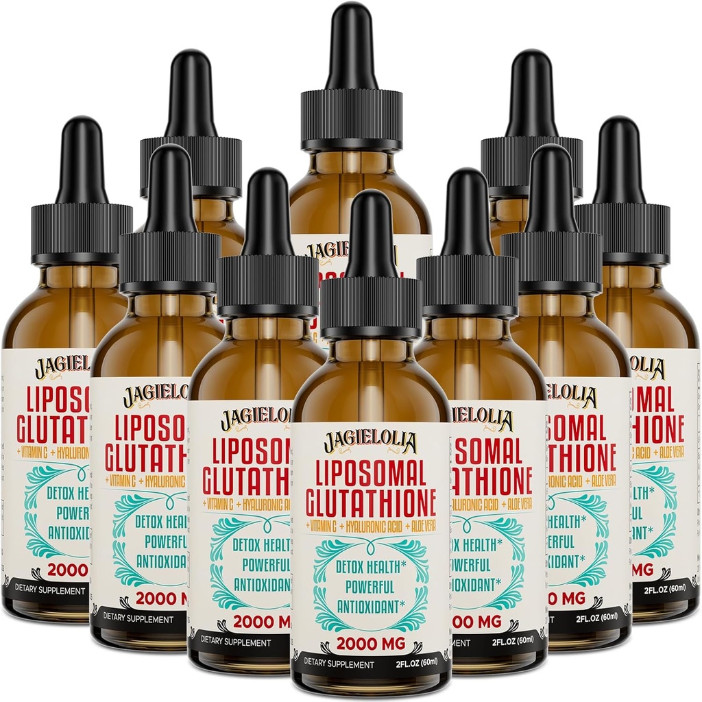 Liposomal Glutathione Liquid 2000MG – Antioxidante Detox Suplemento para Mujeres &amp; Hombres, Defensa del envejecimiento, Función del hígado &amp; Energía, con ácido hialurónico + Aloe Vera + Vitamina C, Natural &amp; Vegan, 20 FL.OZ