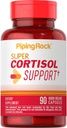 Piping Rock Cortisol Manager Suplemento Silencio 90 Capsules ← Apoyo para Mujeres y Hombres Silenciosa No GMO, Gluten Gratis