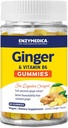 Enzymedica, Ginger &amp; Vitamina B6 Gummies, Support for Occasional Nausea " Indigestion, High Potency, Equivalent to 200 mg Ginger Extract, 60 Count