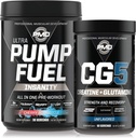 PMD Sports Ultra Pump Fuel Insanity - Pre Workout – Cherry Bombsicle (30 Servings) Sports CG5 Premium Creatine y L-Glutamine Powder (60 Servings)