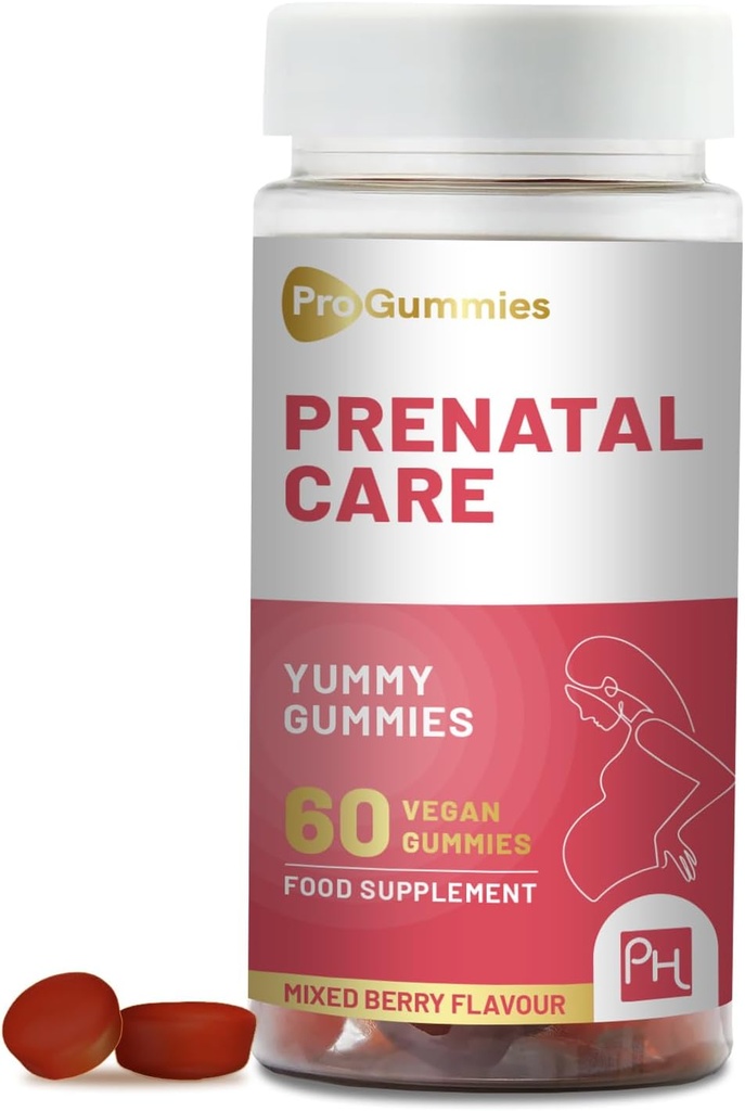 Prenatal Care Gummies tención 60 Vegan Pro Gummies Ø Yummy Gummies with Essential Prenatal Vitamins &amp; Minerals TEN 400mcg Folic Acid TEN ANTE Pregnancy Vitamins for Women by Prowise