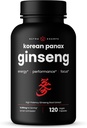 NutraChamps Korean Red Panax Ginseng Capsules ← Extra Strength Ginsenosides for Energy, Focus, Performance, Vitality & Immune Support ¦ Korean Ginseng Root Extract (120, Red)