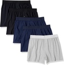 Essentials Cotton Jersey Boxers - Ropa interior masculina, Disponible en Big &amp; Tall, Pack de 5