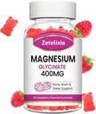 Magnesium Glycinate Gummies, High Absorption Magnesium Glycinate Suplementos para la relajación, Azúcar Chews gratis para adultos &amp; niños, Raspberry Flavor 60 Cts