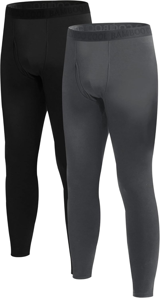 Hombres ligeros ropa interior térmica átomos Fleece forrado largo Johns para hombres capa de capa de capas para clima frío