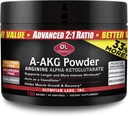 Laboratorios Olímpicos PSN A-AKG Powder para la salud masculina, energía y rendimiento nutricional deportivo, 40-3g Servimientos, 120 Gram Jar