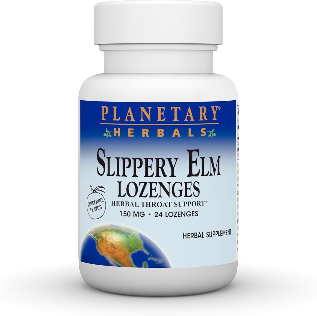 Herbals planetarios resbaladizos Elm Lozenges, 24 Conde