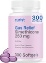Curist Gas Relief Simethicone 250 mg Softgels (300 Conde) - Alivio Digestivo, Alivio De Blotante &amp; Pilles Anti Flatulence Gas para Adultos Ayuda Gas y Alivio De Blotante (300 geles blandos)