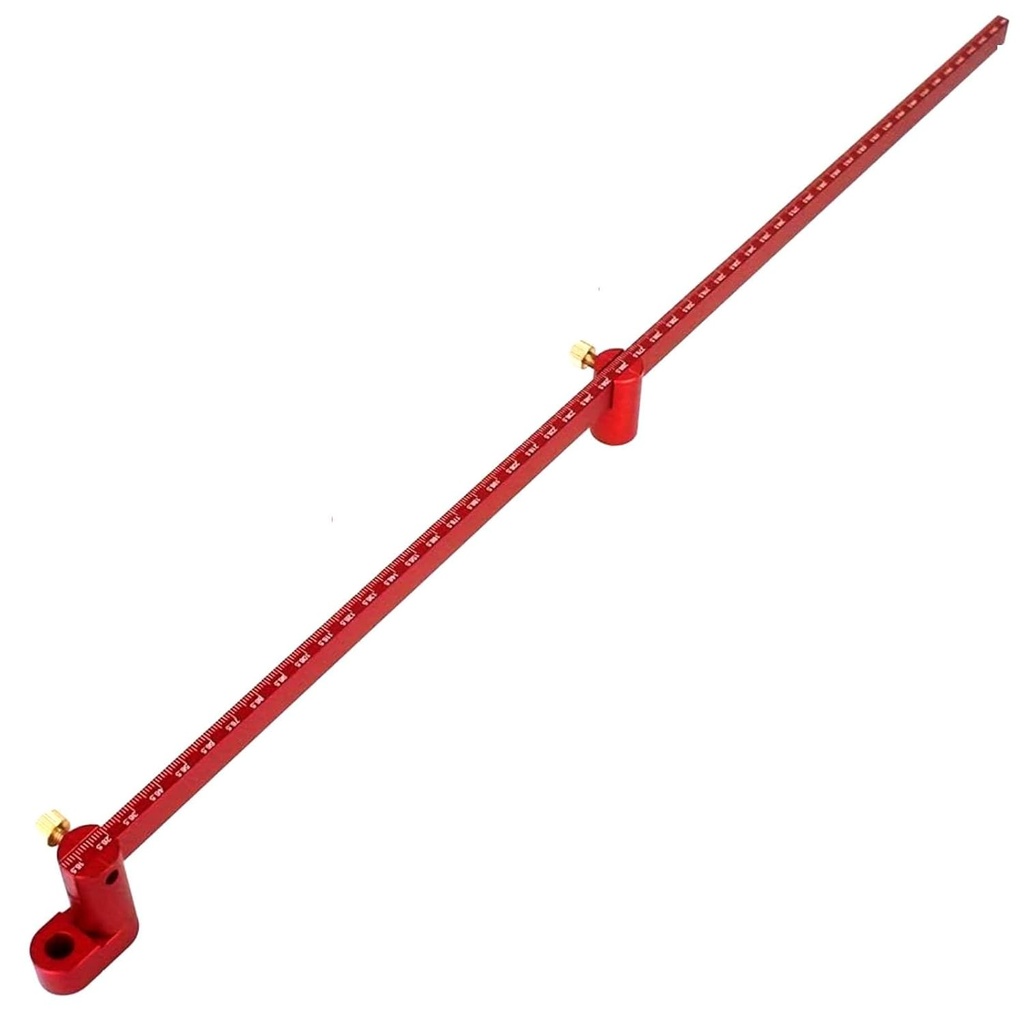 550mm Círculo Compass, gran brújula de madera Scriber, herramienta de dibujo (Red)