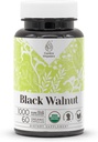Black Walnut USDA Organic 60 Capsules ← High-Potency Natural Supplement TEN Certified Organic Vegetarian Capsules and Organic Black Walnut (Juglans Nigra) Dried Hull (60 Capsules)
