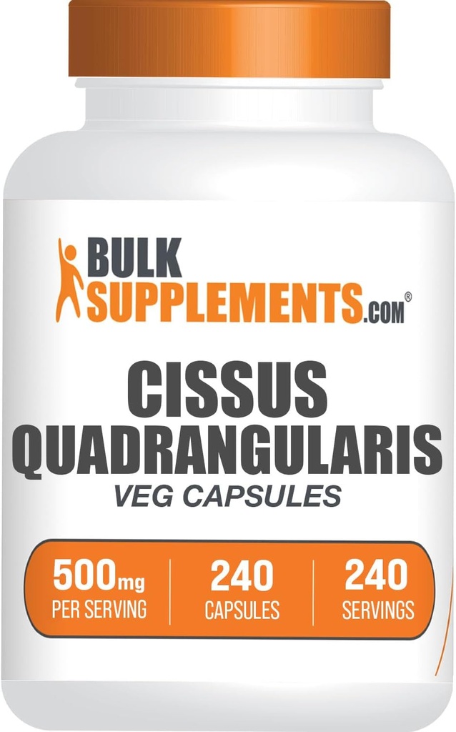 BulkSupplements.com Cissus Quadrangularis Extract Capsules - Cissus Quadrangularis Supplement - Gluten Free, 1 Capsule per Serving, 240 Veg Capsules (Pack of 1)
