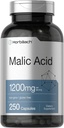 Horbäach Malic Acid Capsules Silencio 1200mg Silencio 250 Conde Silencio No GMO y Gluten Suplemento Libre